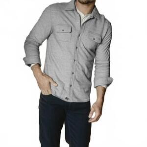 NEW THE NORMAL BRAND textured knit shirt in graphite